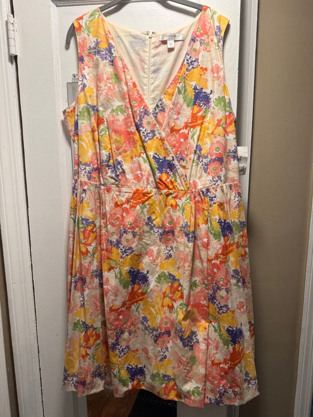 Liz Claiborne Multicolor Floral Wrap Midi Dress